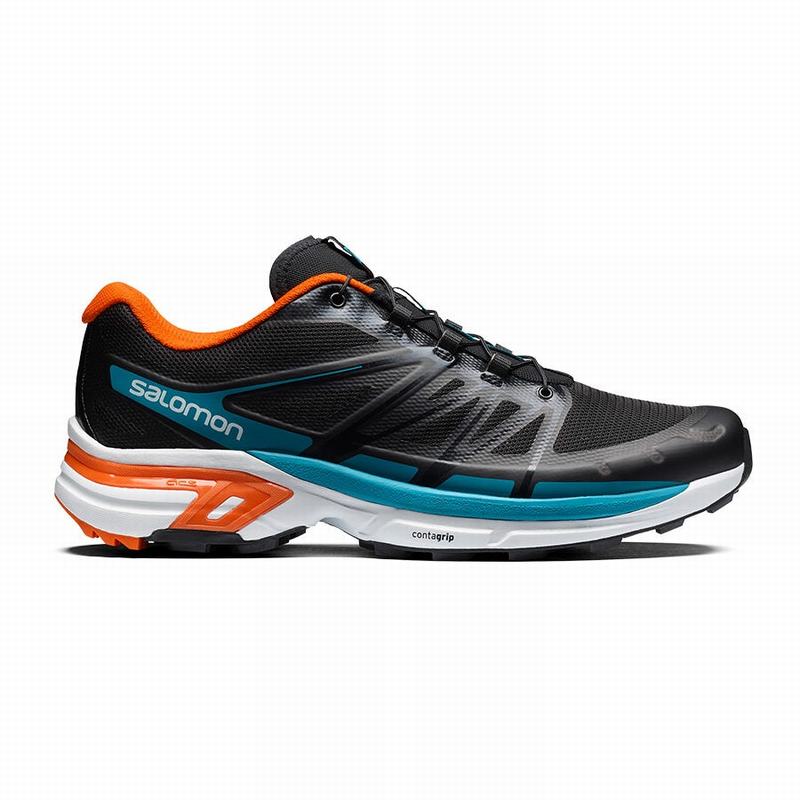 SALOMON XT-WINGS 2 Philippines - Men's Trail Running Shoes - Black/Blue | 160398-XCH